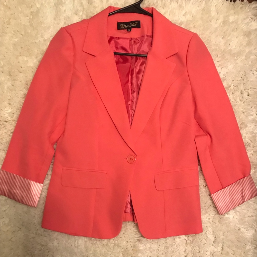 Pink statement blazer